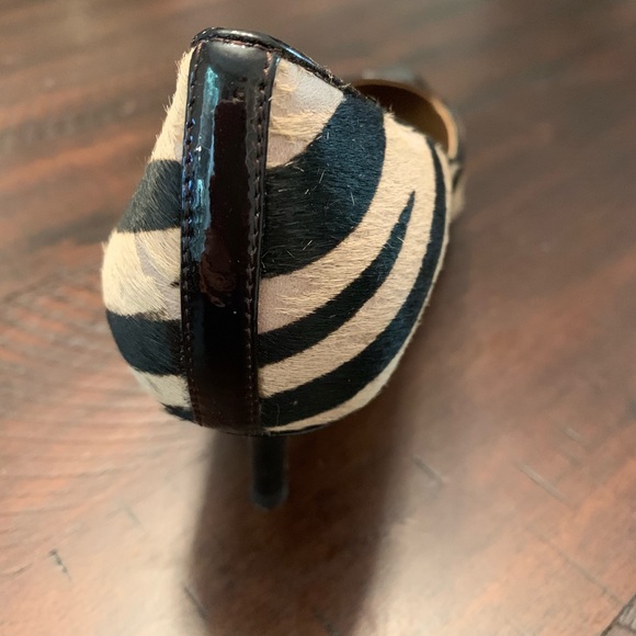 Black and white Animal print high heeled shoes - Picture 3 of 6